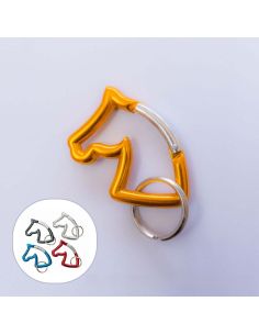 Llavero Mosquetón Cabeza de Caballo
