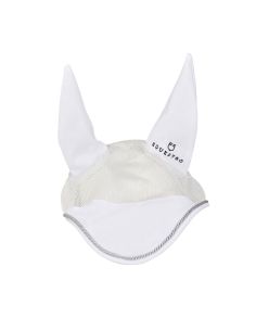 Oferta OREJERAS DE ALGODÓN Y MALLA PERFORADA EQUESTRO BLANCO