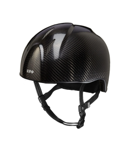 Casco Kep E-Light de carbono negro brillante sin visera/rejilla de acero inoxidable large
