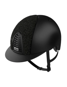 Casco Kep Cromo 2.0 textil negro/Panel frontal tejido brillo negro large