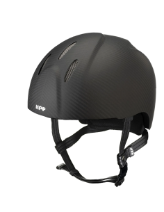Casco Kep E-Light de carbono negro mate sin visera/rejilla de acero inoxidable large