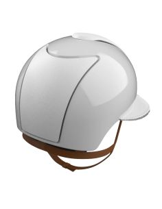 Casco Kep Cromo 2.0 Polish Blanco/parte delantera, trasera y visera de cuero blanco large 2