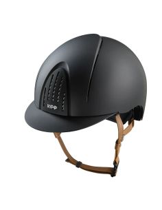 Casco Kep Smart Nova Textil Negro Correas Beige