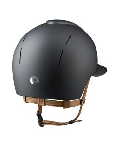 Casco Kep Smart Nova Textil Negro Correas Beige Visera de Polo 2