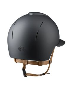 Casco Kep Smart Nova Textil Negro Correas Beige Tejido Star Negro Visera de Polo 2