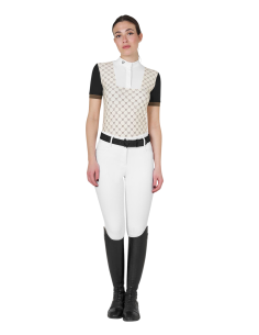 Polo de competición mujer Equestro manga corta 2