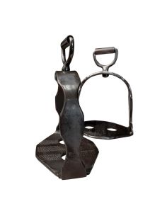 Estribo vaquero español forja  03 inox bitono envejecido 2