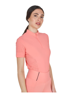 Camiseta de entrenamiento para mujer de Equestro de tejido técnico Rosa 2