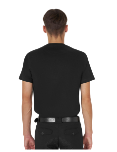 Camiseta básica para hombre con logo Equestro negro 2